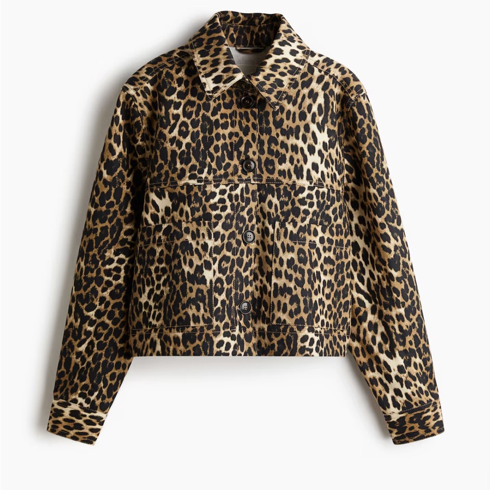 H&M leopard twill jacket